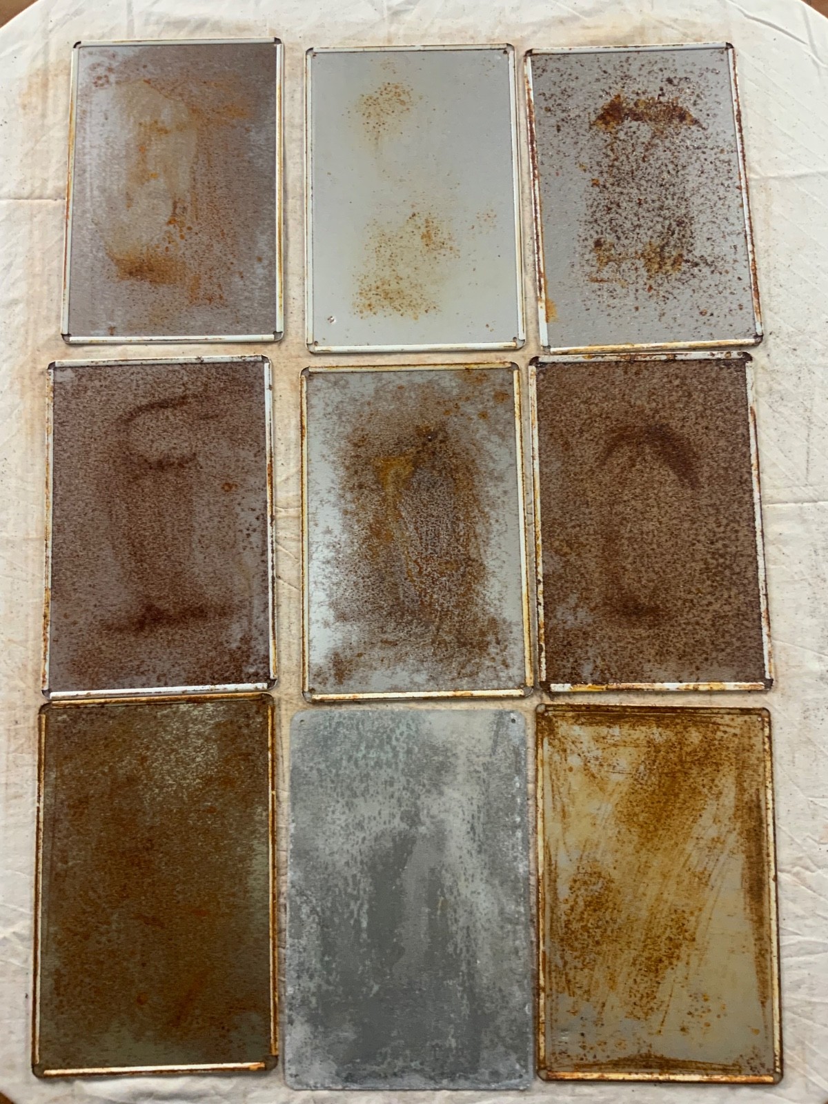 Metal plates No.9 plates, cm 20×30