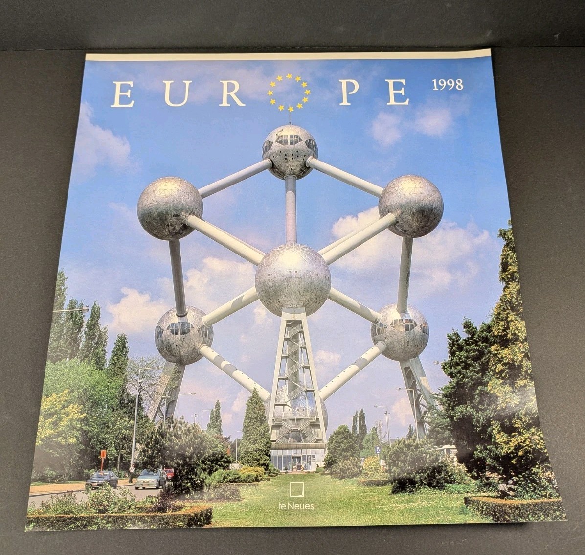 Atomium Brussels Europe 1998 Store Display Promo Poster teNeues Vtg Calendar Ad