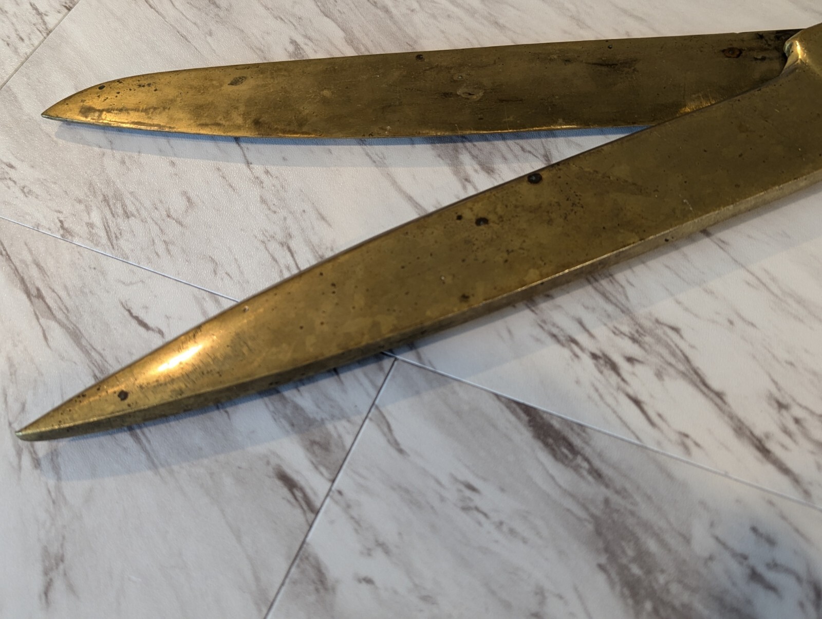 Mid 20th Century Giant Bronze Advertising Store Display Scissors – Tailors Trade