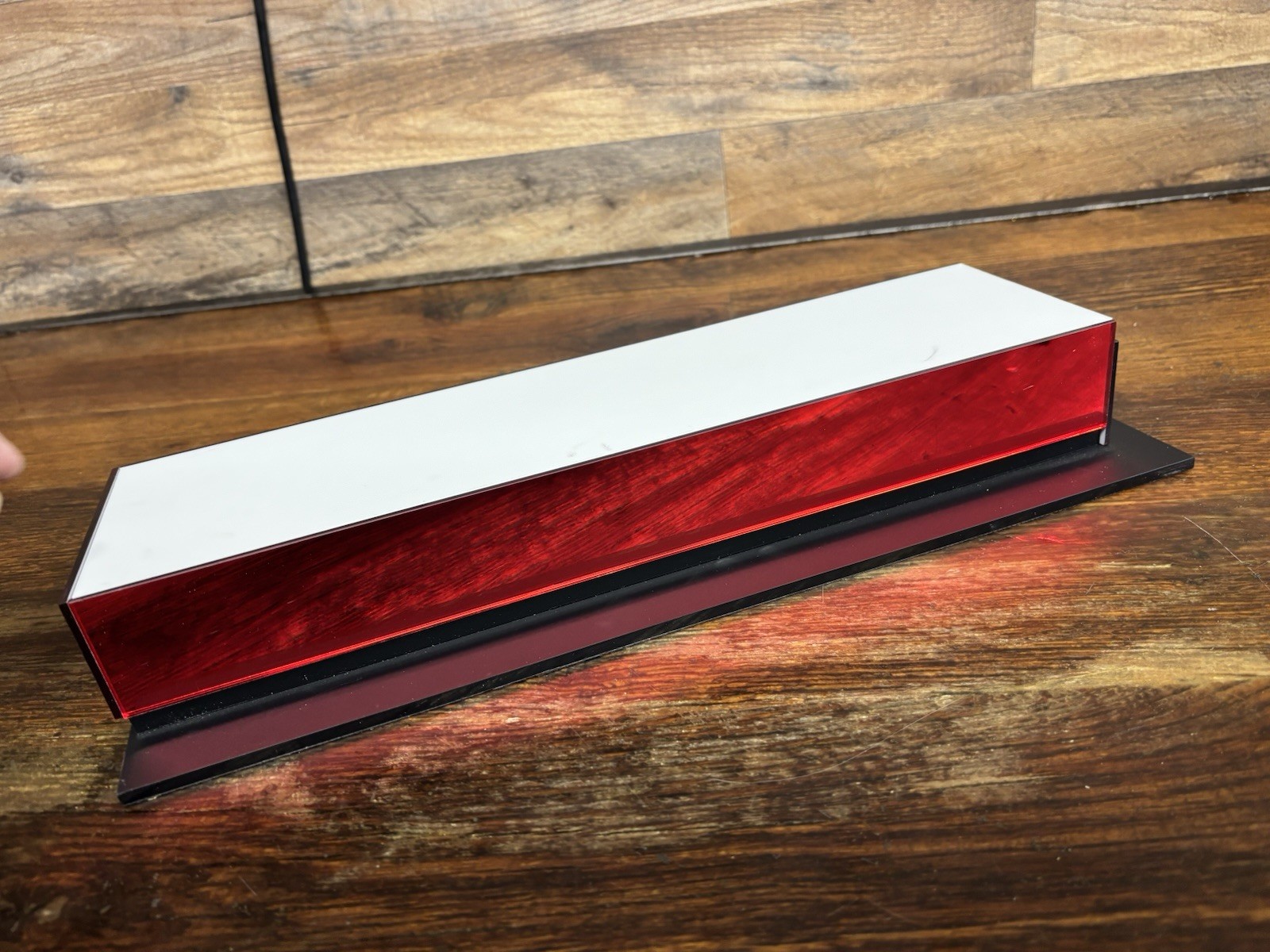 Ray-Ban Countertop Display 2.5” Riser Stand metallic red, NICE LOOKING, RARE