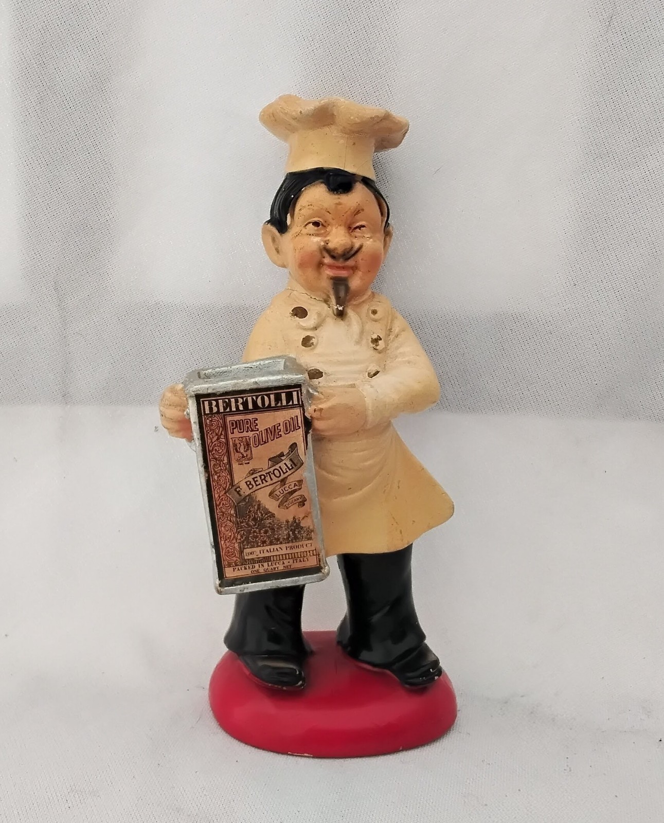 Repaired Vintage Advertising Alberta Lena Figure Bertolli Olive Oil Statue