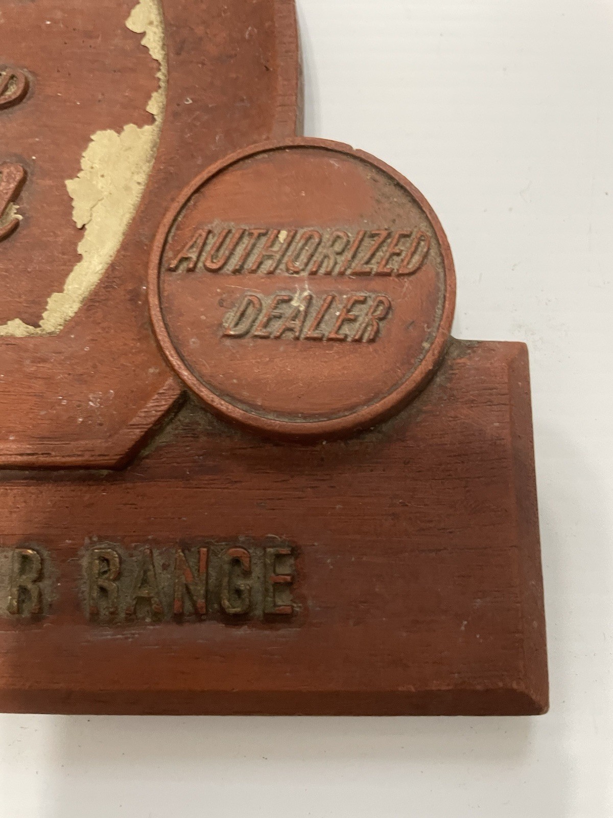 VTG Emerson TV Radio Dealers Store Counter Display Plaque Stand Advertisement