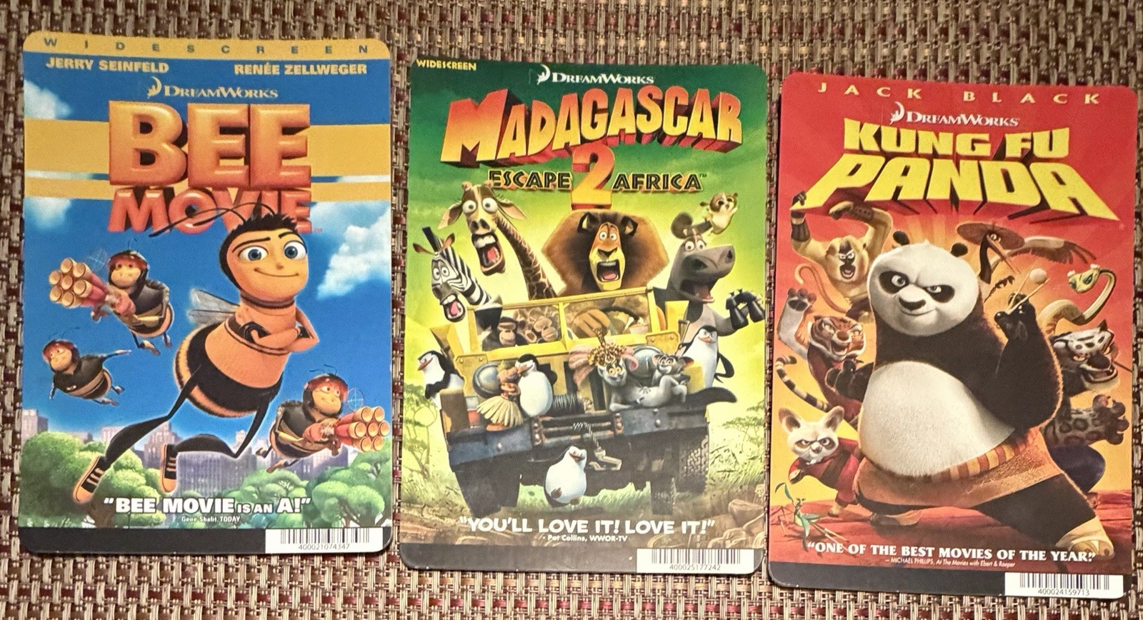 Lot Of 3 DREAMWORKS – BLOCKBUSTER VIDEO DISPLAY MOVIE BACKER CARDS 5.5″X8″