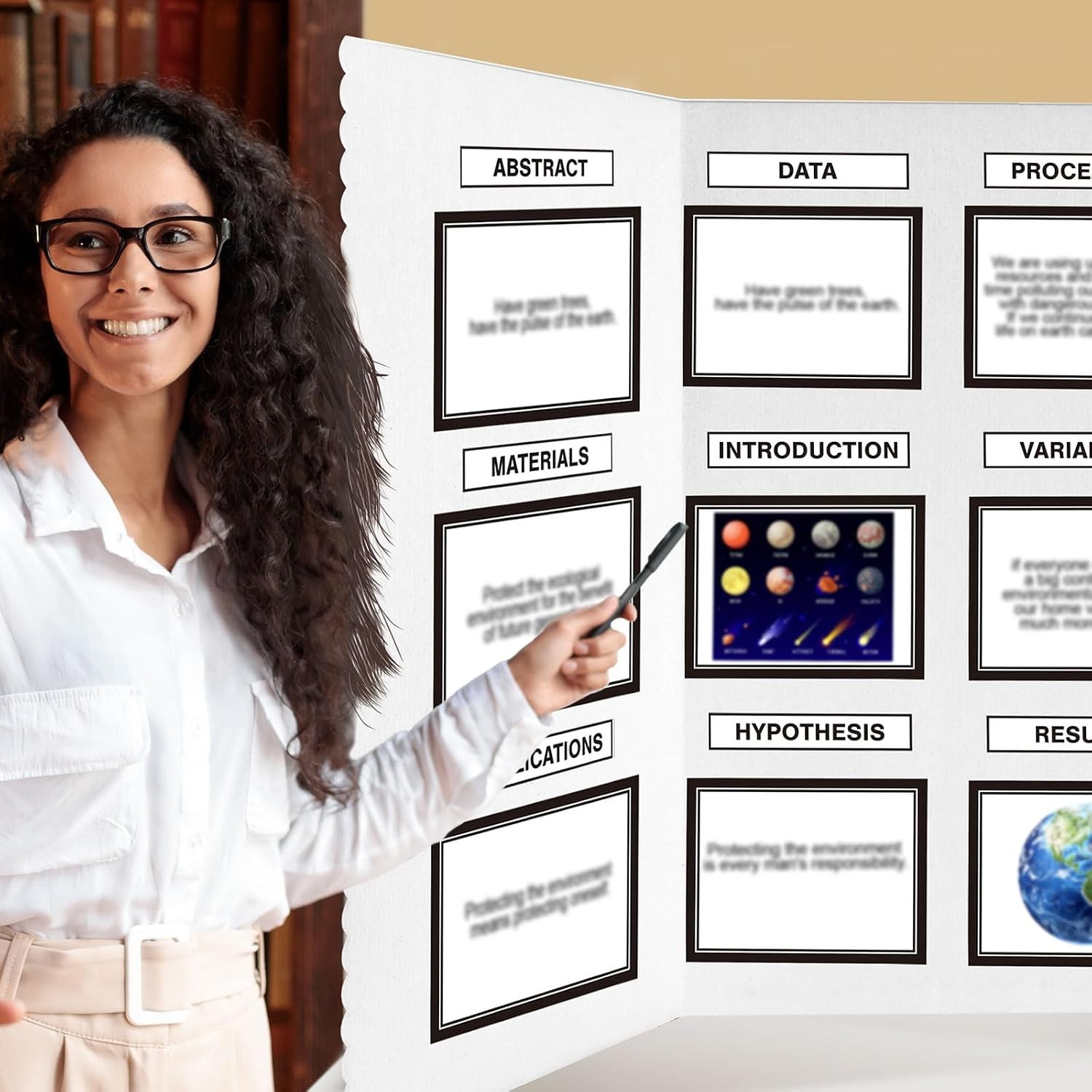 Elegant 72×36 Trifold Poster Board with Storage Bag – Perfect for Presentations