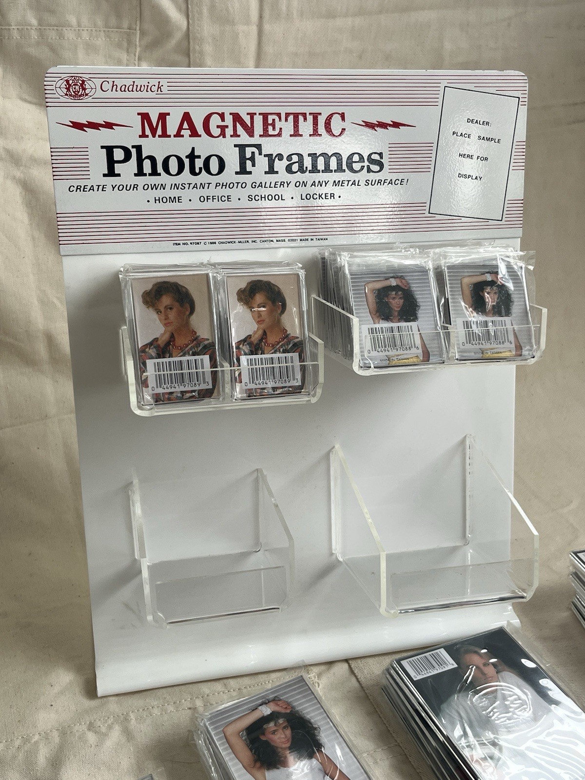 Vintage Store Display Rack Chadwick Magnetic Photo Frames Lot Countertop Sign