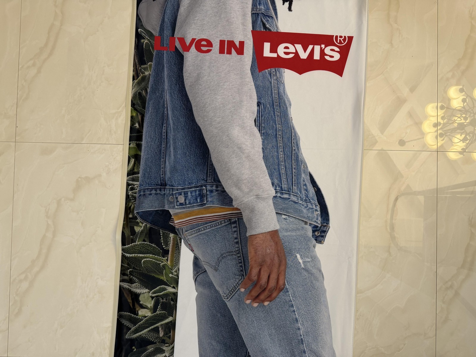 Levi’s Live In Levi’s Fabric Store Display Banner 8ft 10in 2021 Promo Multicolor