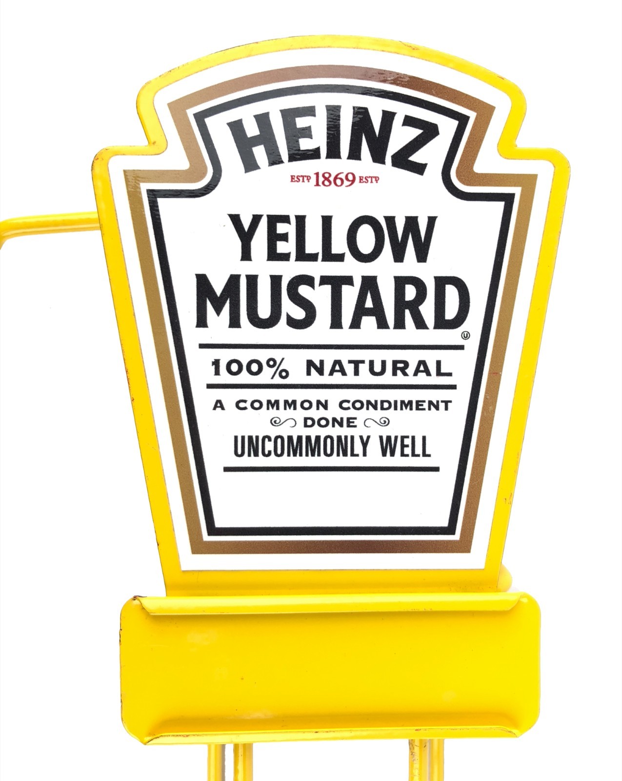 Heinz Ketchup & Mustard Store Display Metal Racks Bright Yellow & Red