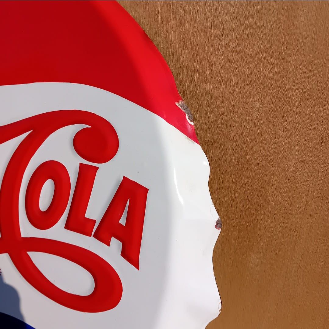Pepsi Cola Enamel Table Sign