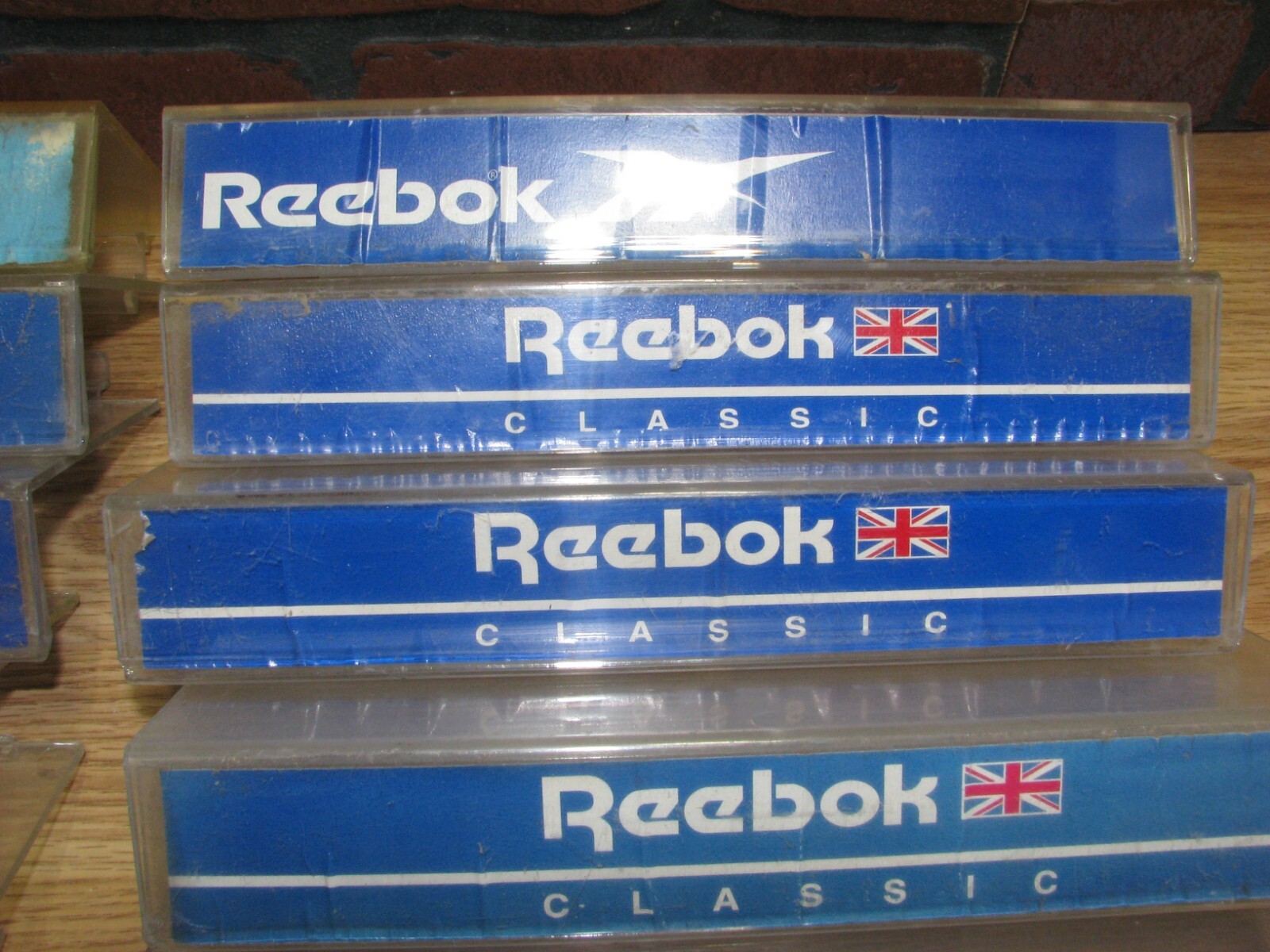 Vintage Slat Wall Display Shoe Shelf Reebok Lot of 12
