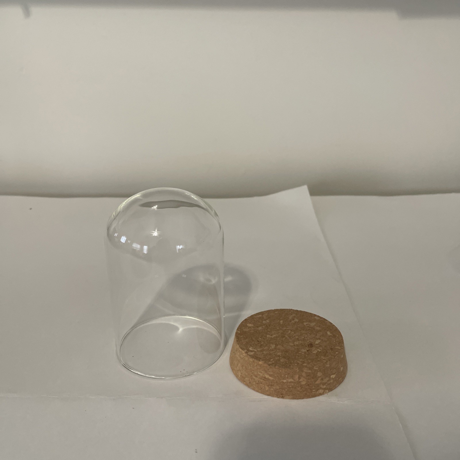 Glass Dome Display Cork Bottom