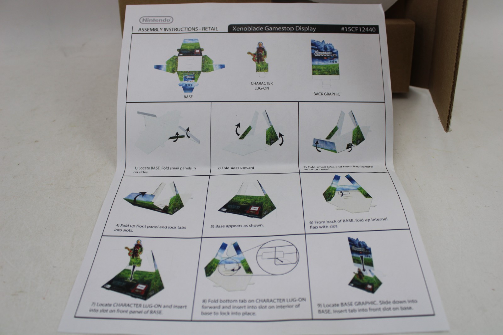 Xenoblade Chronicles Nintendo 3DS Promo Cardboard Counter Store Display NOS NFR