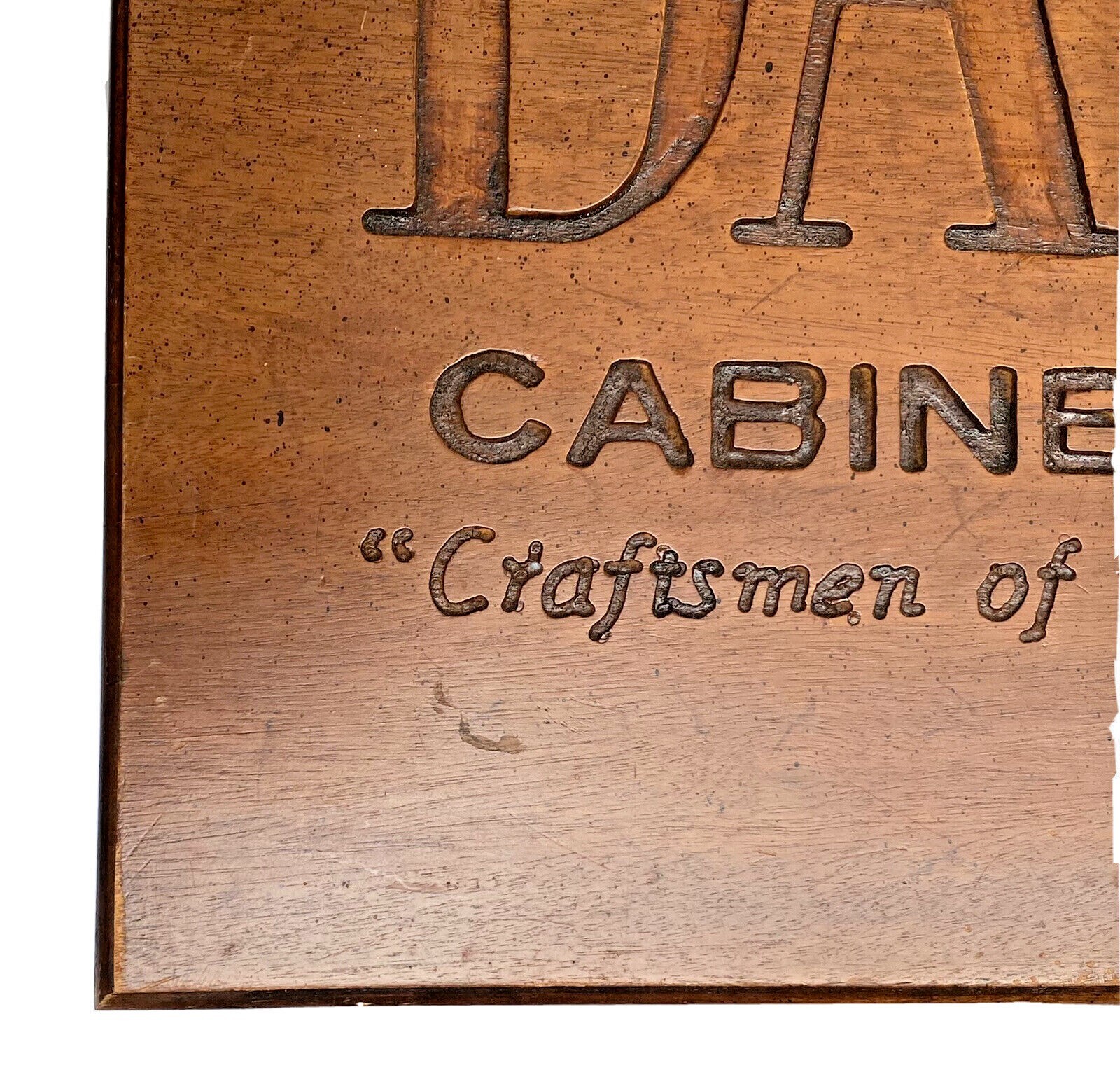 Davis Cabinet Company Advertising Sign Man Cave Woodworking Wood Store Display