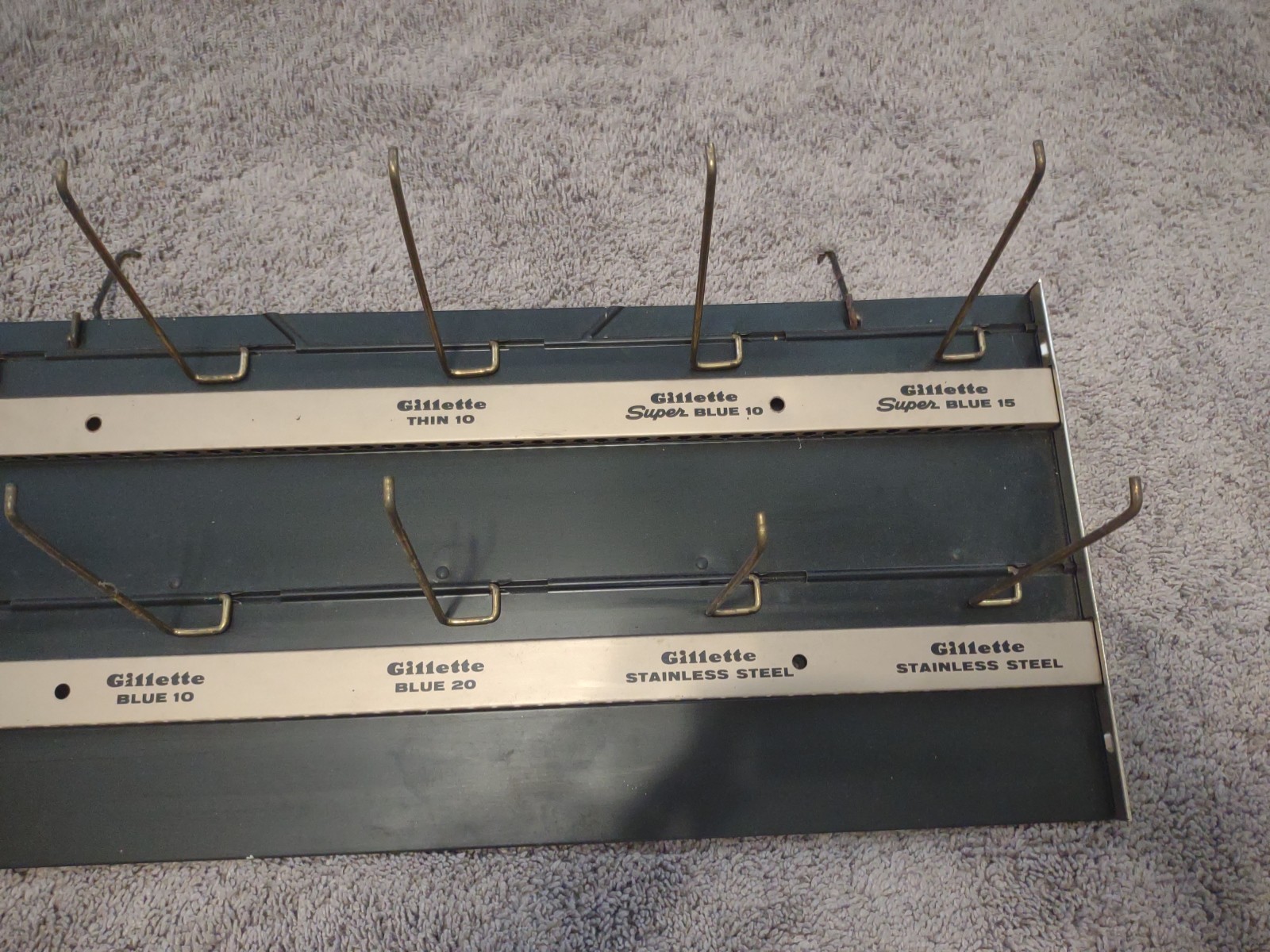 Vintage Gillette Razor Blade Store Display-Metal Advertising And Product Display