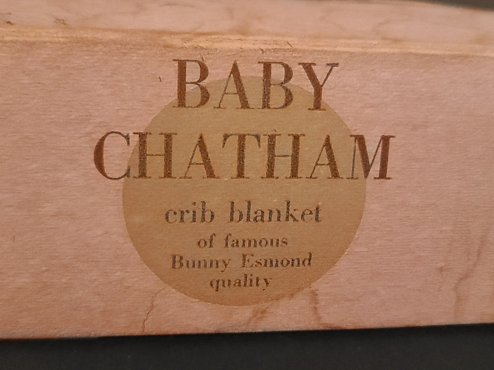 EMPTY BOX ONLY Vintage Baby Chatham Crib Blanket Advertising Display EMPTY BOX