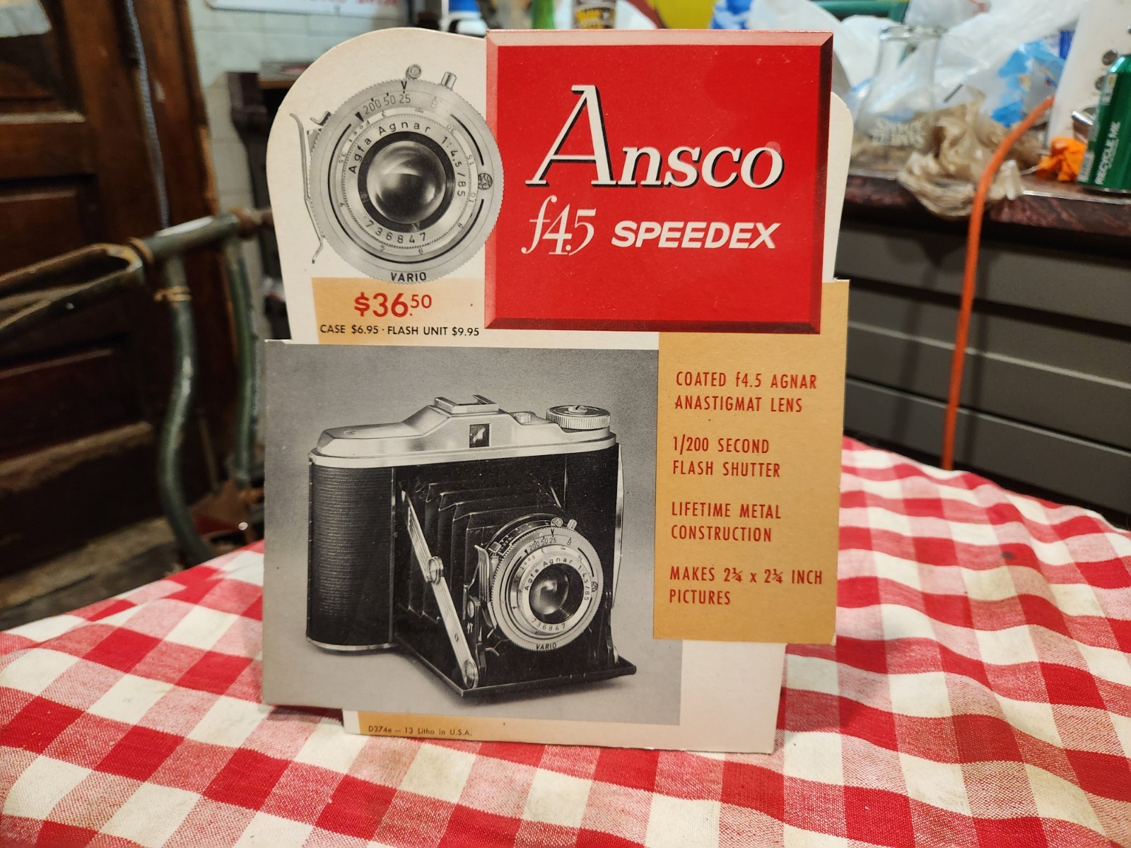 VINTAGE ORIGINAL ANTIQUE PHOTOGRAPHY GENERAL STORE SIGN DISPLAY EXCELLENT…