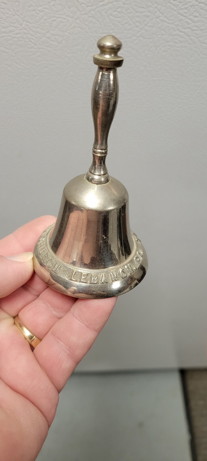 Vintage Antique Early 1900s Lebanon PA Trinity Lutheran Church Advertising Bell