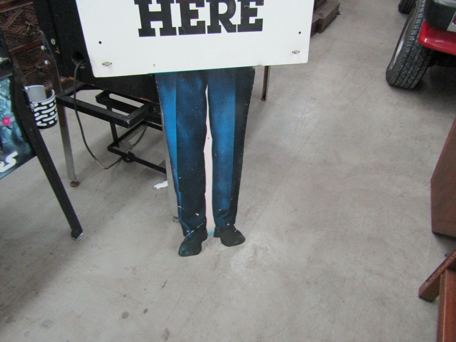 6’ Tall Mr Goodwrench Works Here Metal Sign