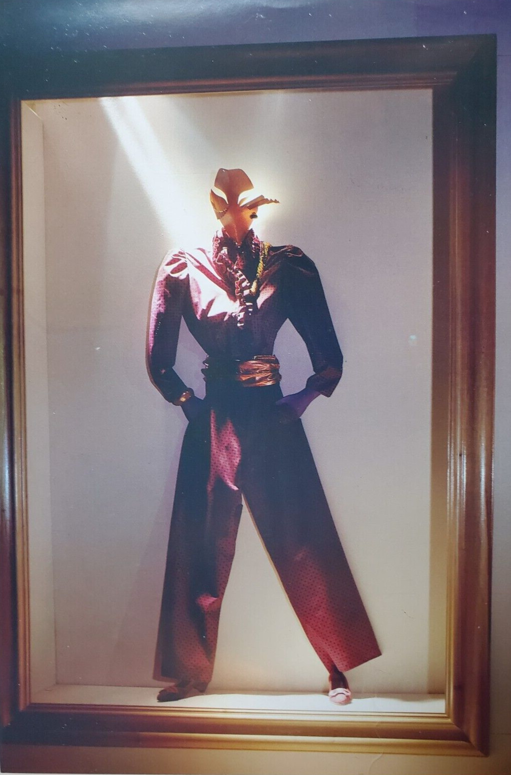 1980s SAKS FIFTH AVENUE, NEW YORK WINDOW DISPLAY PHOTO PRINT MASKS OF GOLD LEAF