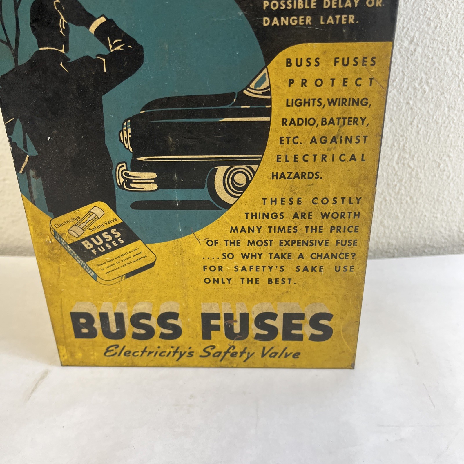 Vintage Buss Fuse Glass Tube Display Rack With A Lot Of Fuses Original No Rust