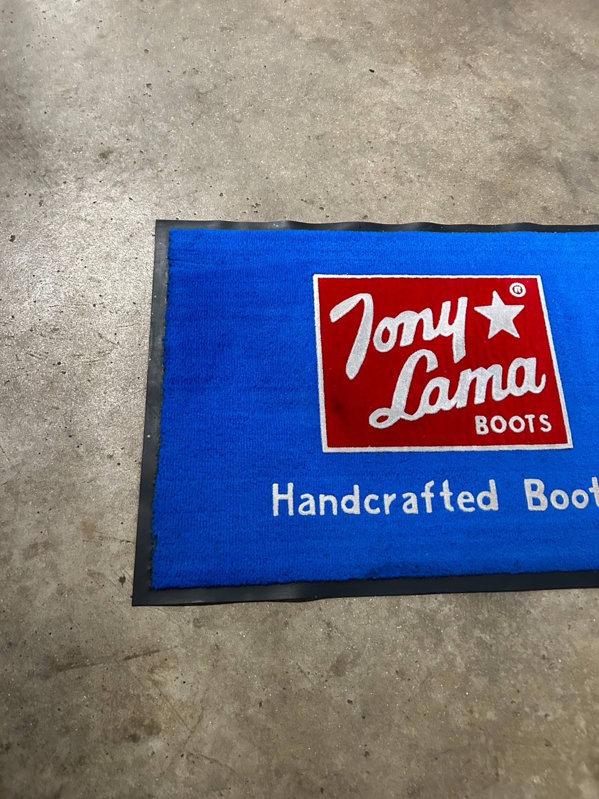 Vintage Tony Lama Mat Boots Advertisement Floor Mat Rug Sign Store Display