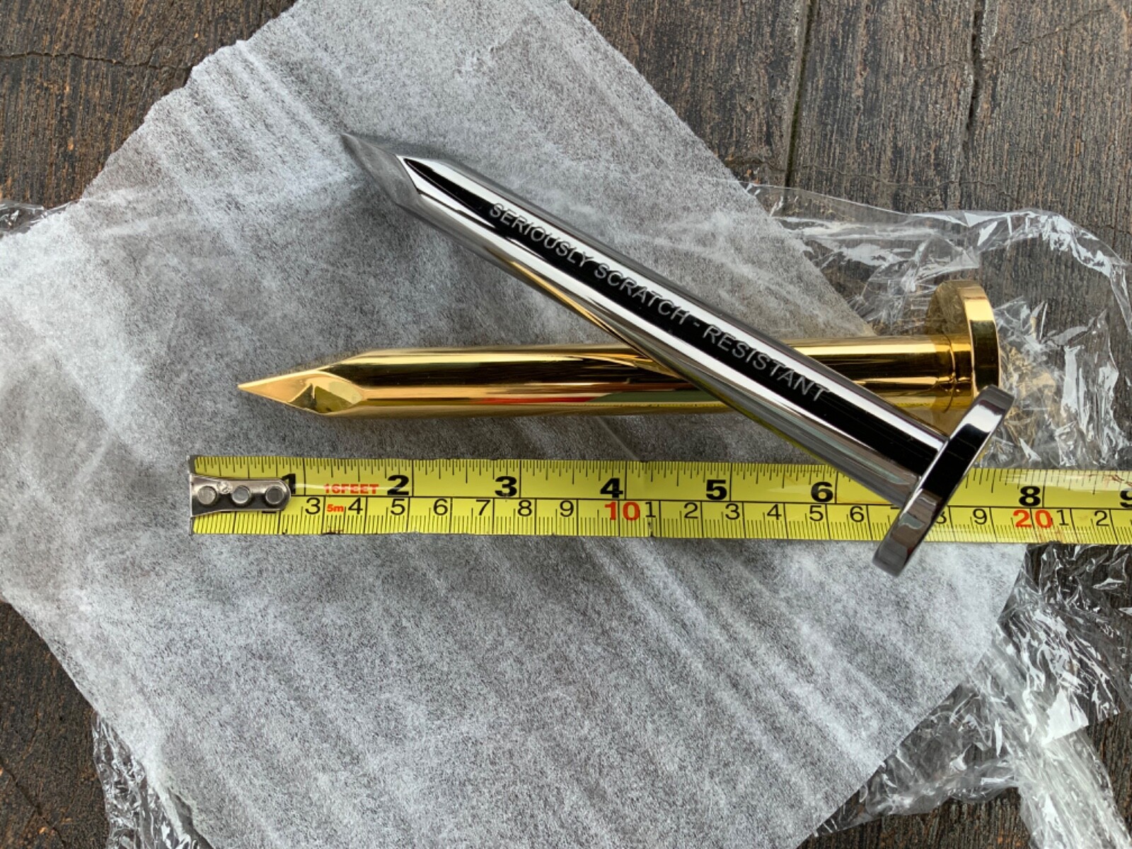 Rado Nails Set dealer store display set of 2 Gold & Grey Ref # 78.2270.410