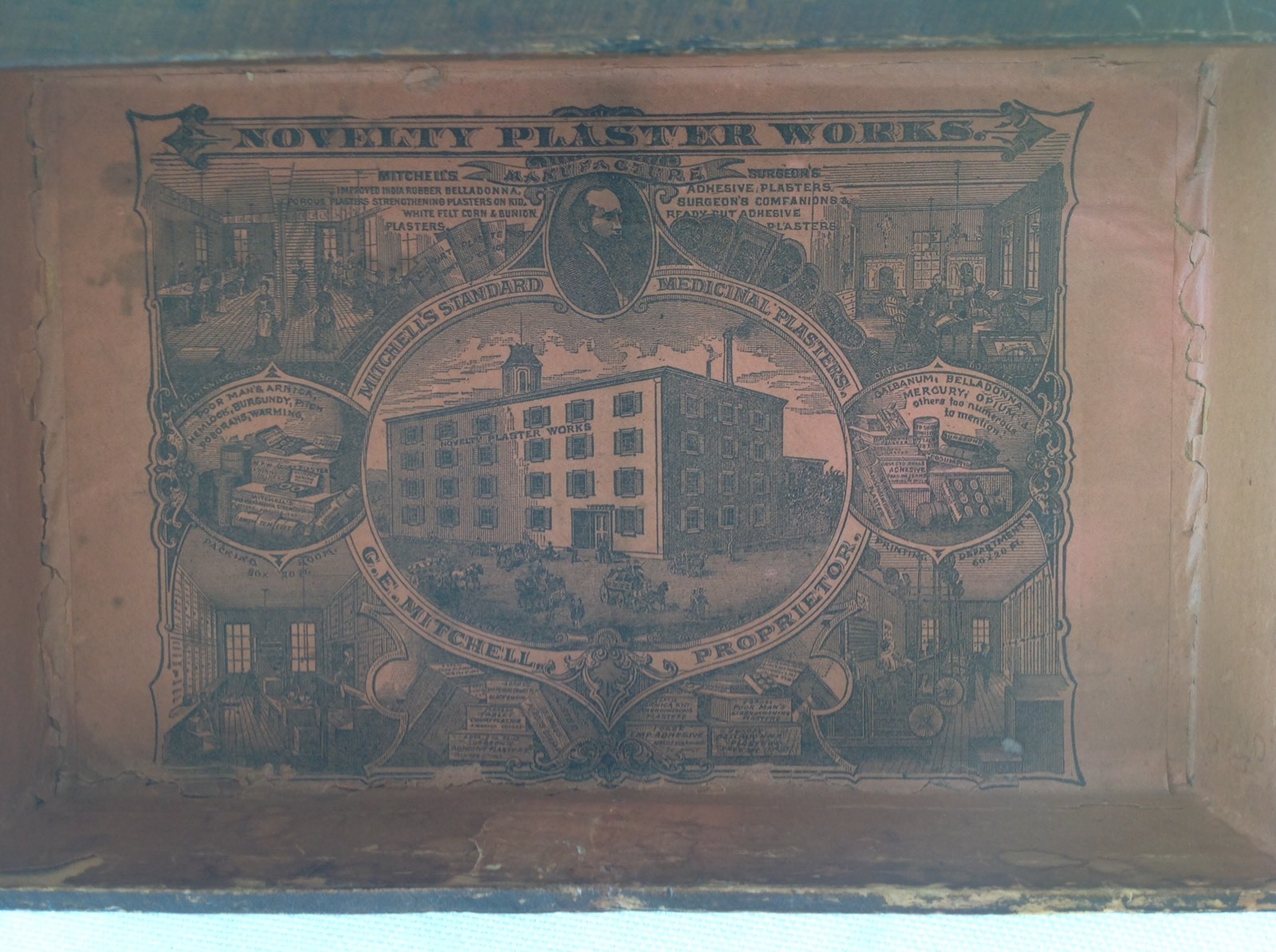 Novelty Plastic Works Vintage Plasters Display Box, Lowell, Mass.