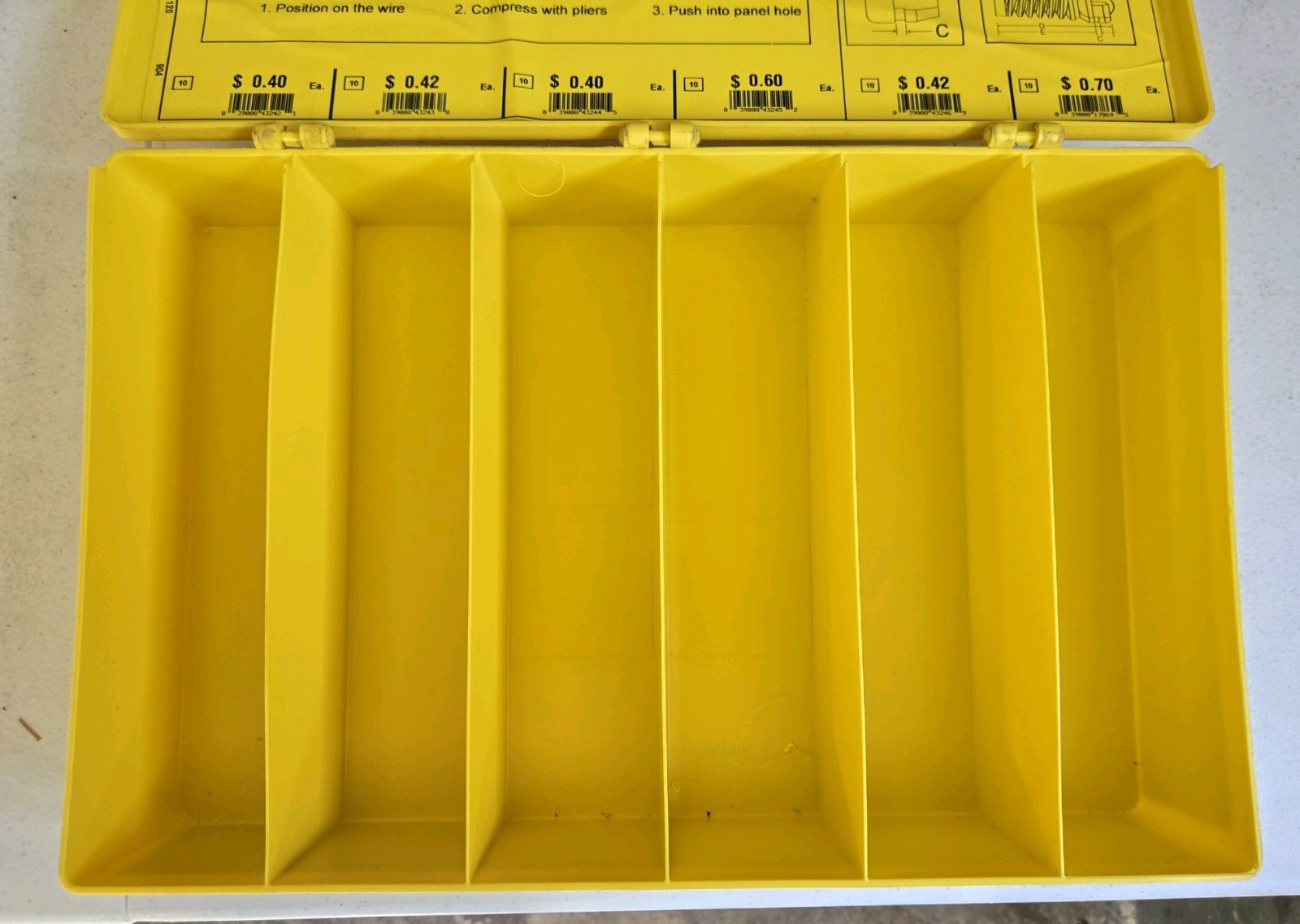 Large Serv-a-Lite Computer Grommets Storage Box Serv-a-lite Products Inc Empty