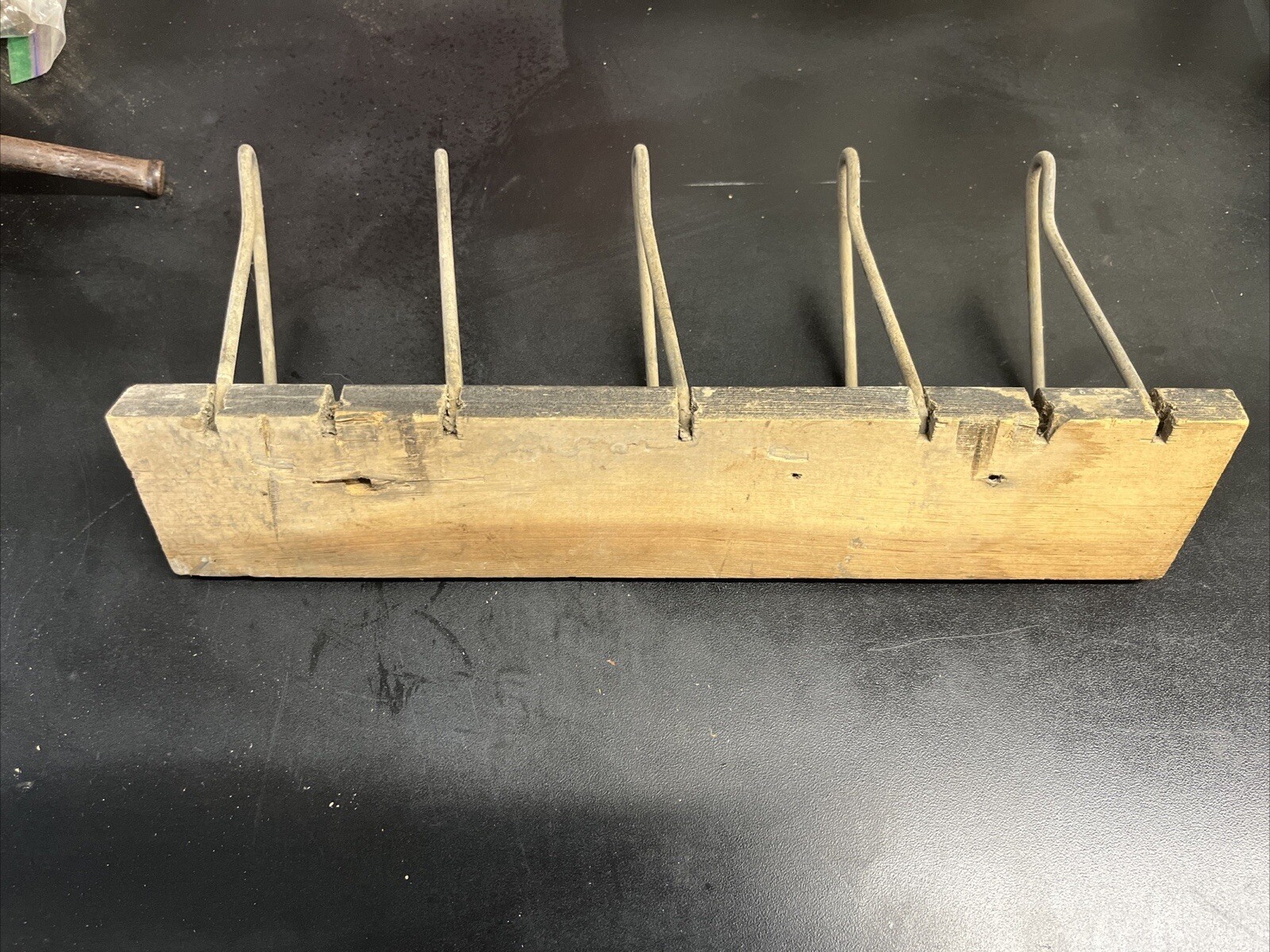 Vintage Gates Rubber Co. 14” Long Belt Wall Display Racks W 5 Hooks