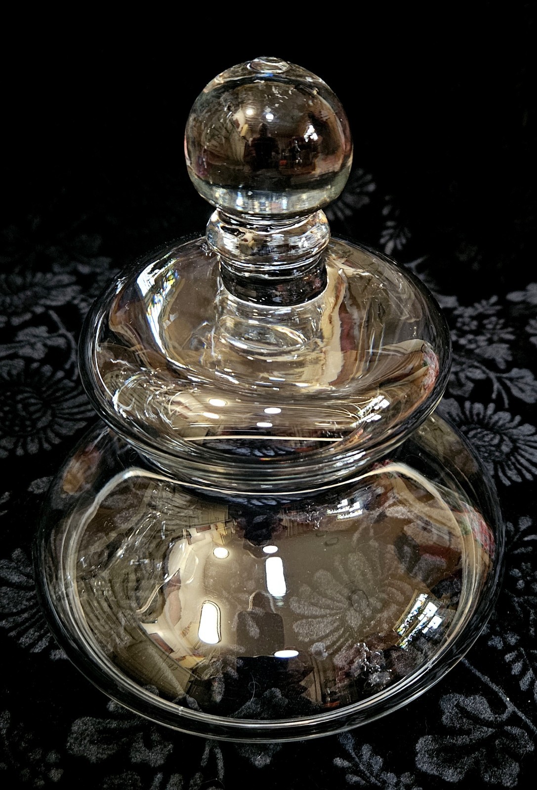 Huge Antique Repro Apothecary Display Jar Pedestal Candy Global Views Blown