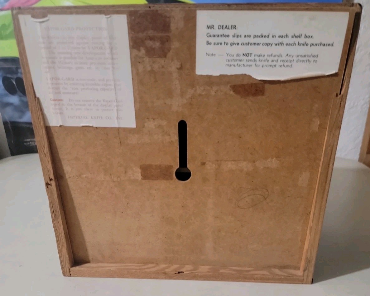 VTG 1970’s Imperial Knife Co. Store Mod Display Case w. Original Instructions