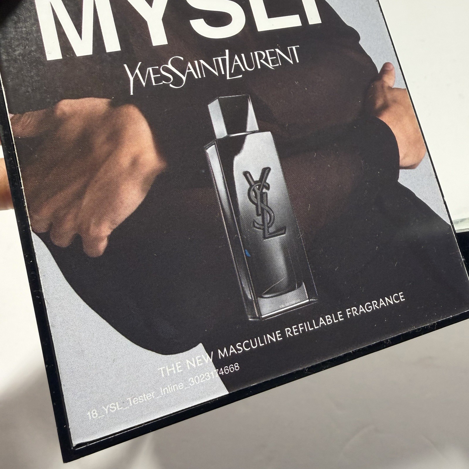 Yves Saint Laurent MYSLF Retail Counter Display Tester Fixture Store Advertising