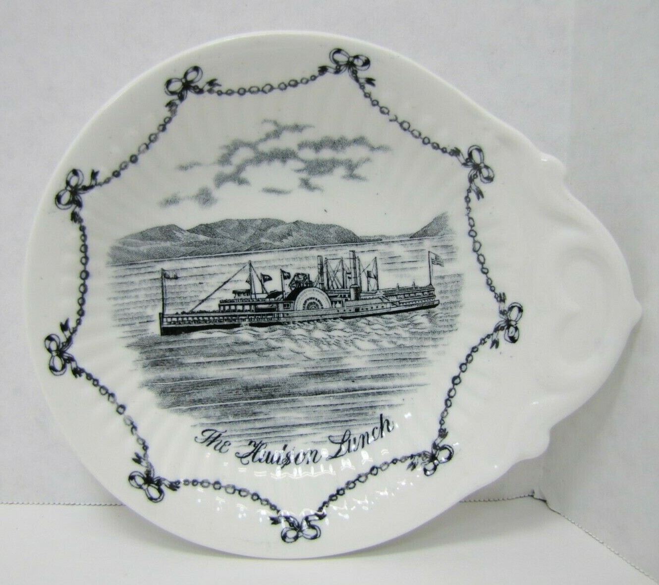 THE HUDSON LUNCH Antique Restaurantware Condiment Dish Bowl Steamboat River