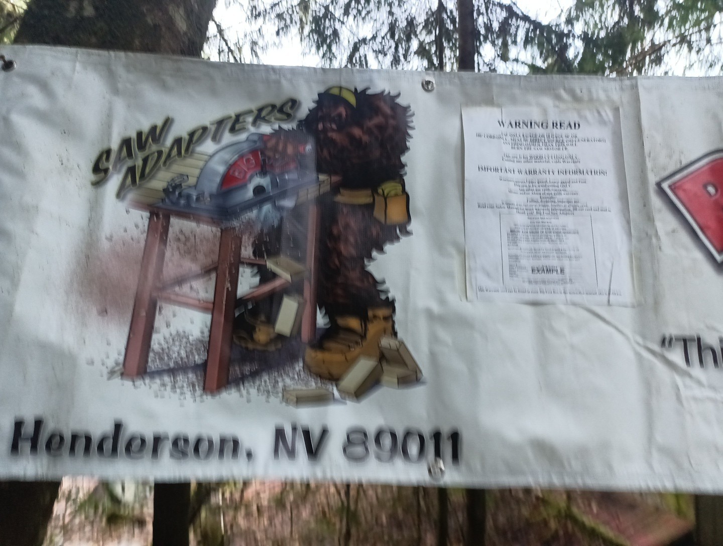 Vintage Big Foot Tools Advertising Banner 68×21.5 In RARE