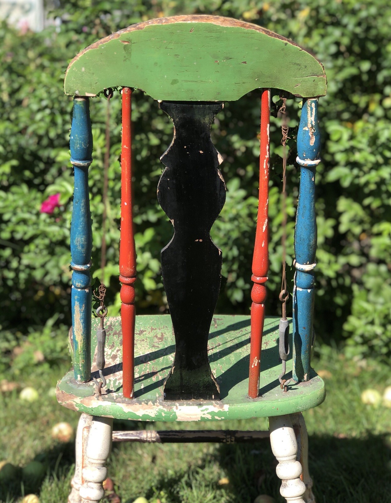 Rare Wonderful Turn Of The Century Seldom Seen Enamel Paint Advertising Chair