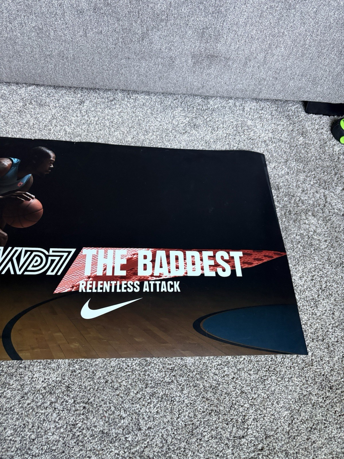 NIKE KEVIN DURANT KD 7 PROMO FOOT LOCKER STORE DISPLAY POSTER SIGN RARE 2014