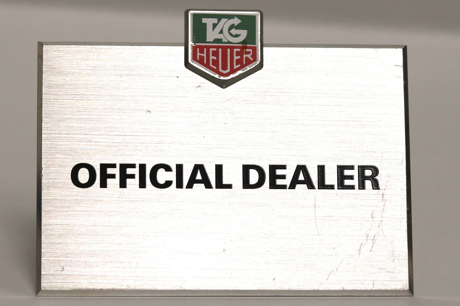 Authentic TAG Heuer Metal Swiss Store Display Sign Authorized Official Dealer
