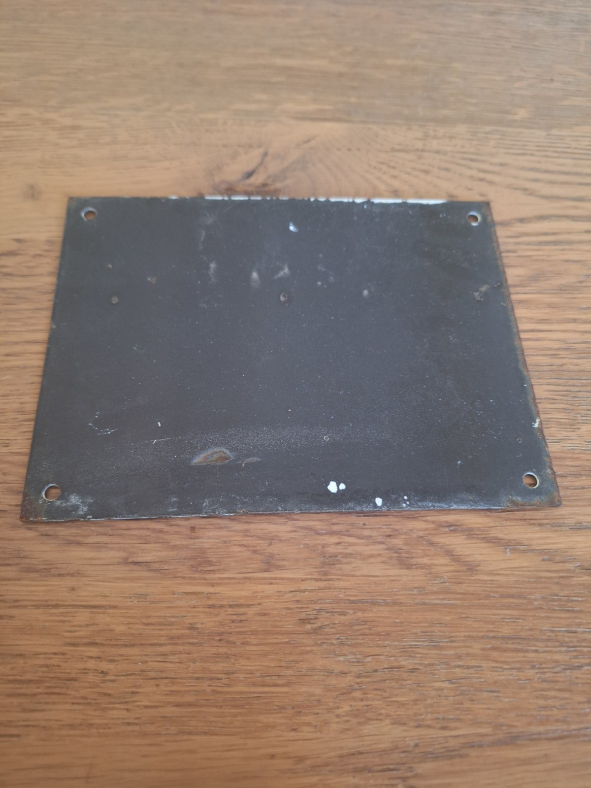 Large Antique Enameled Plaque Street Number 230 20X15cm Navy Blue Enamel