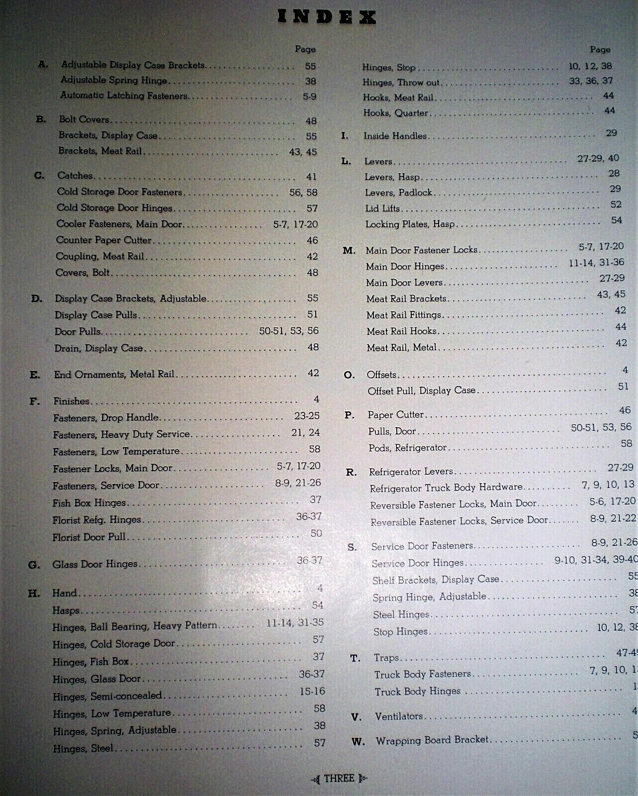 1948 REFRIGERATOR HARDWARE & DISPLAY CASE EQUIP. CATALOG ~ DENT ~ FULLERTON, PA