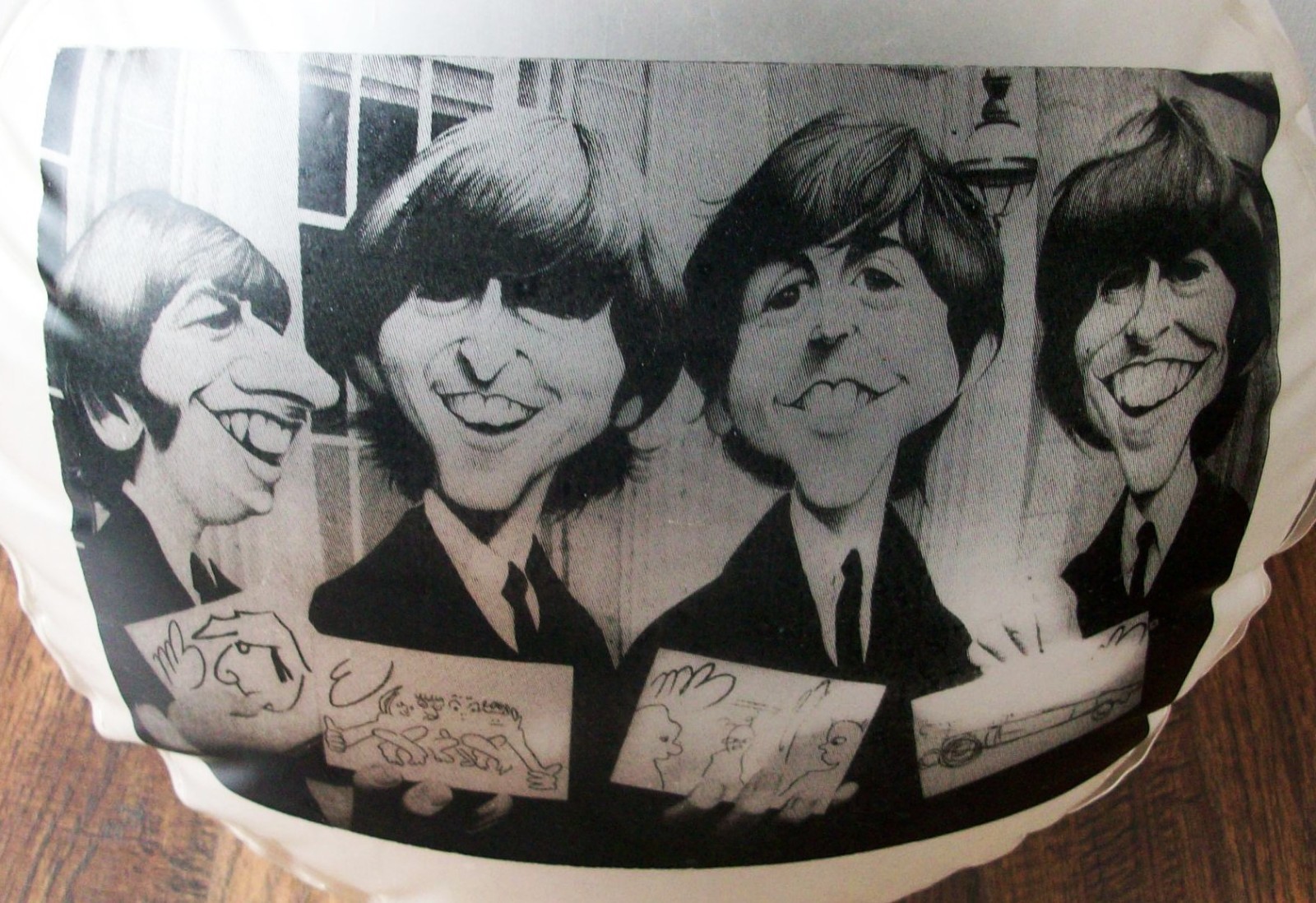 Beatles Inflatable Blow-up Balloon ART CARICATURES DRAWINGS Record Store Display