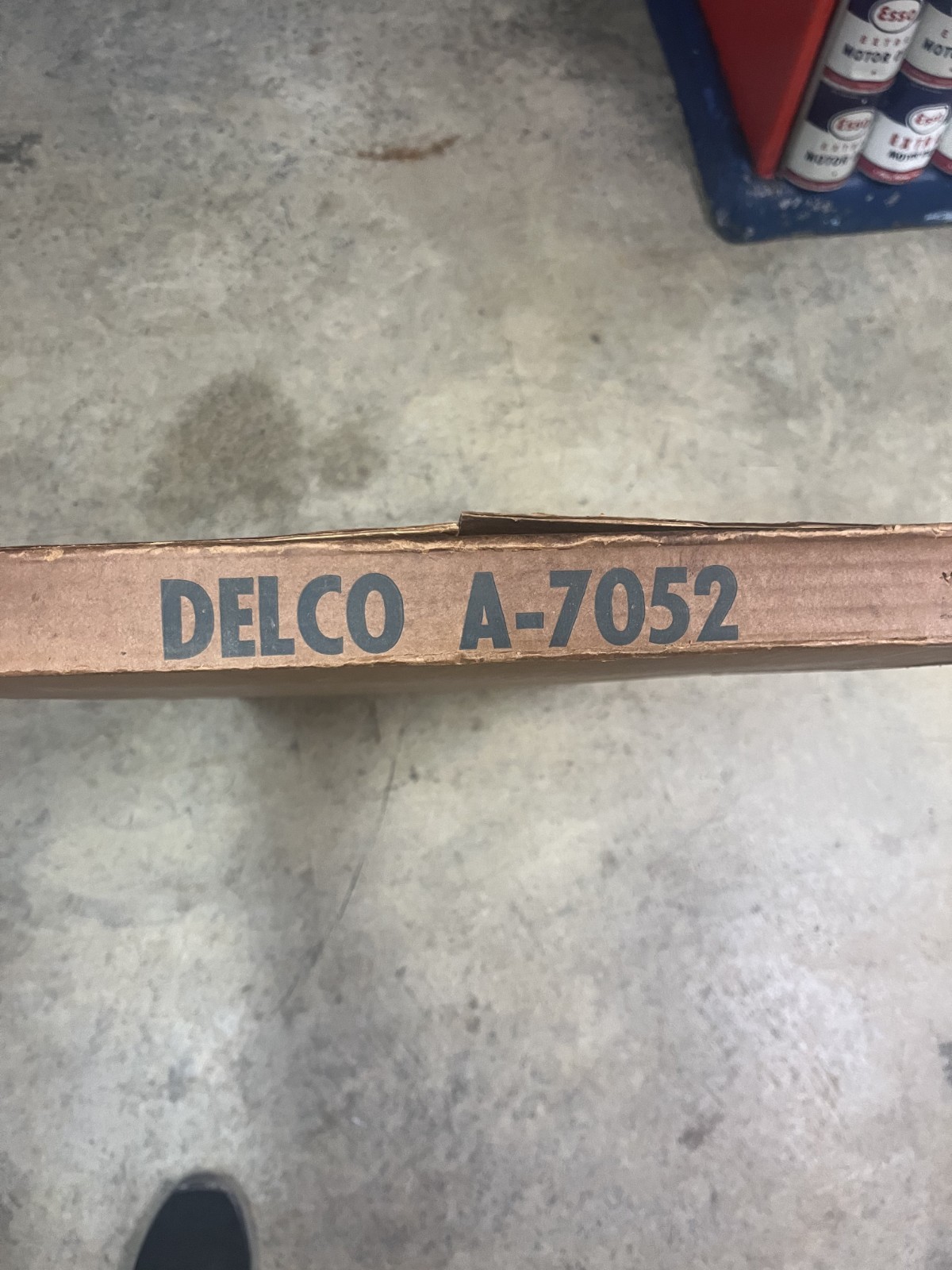 AC Delto Dry Charge Battery Display Sign 1950’s New Old Stock in Box 16 x 32
