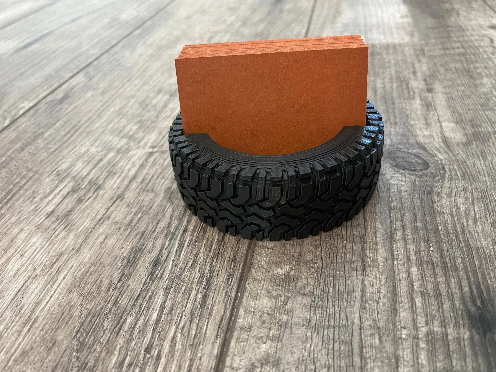 Tire Business Card Holder – Wheel Shop Display Stand Desktop Countertop