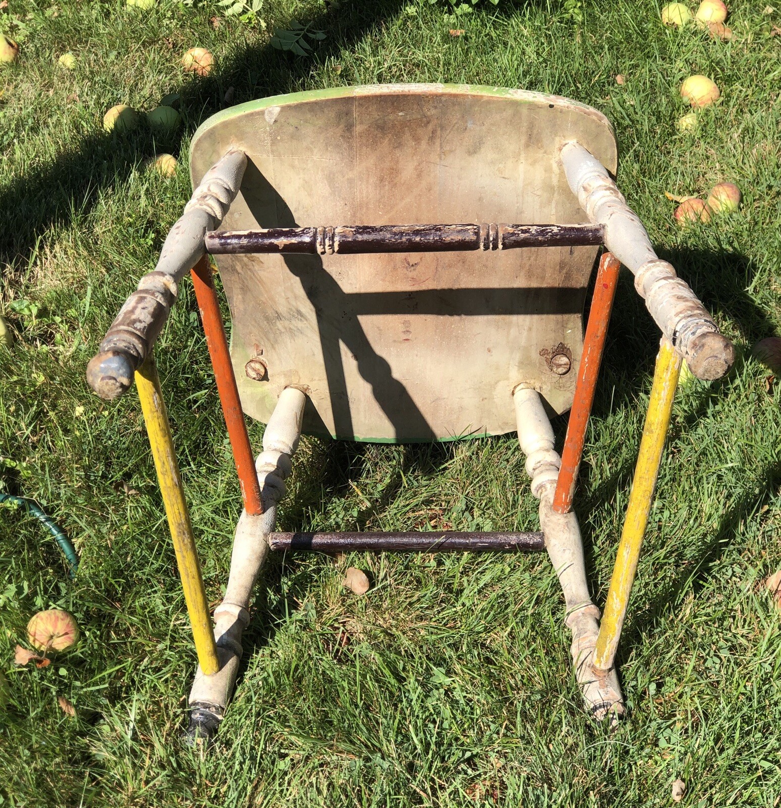 Rare Wonderful Turn Of The Century Seldom Seen Enamel Paint Advertising Chair