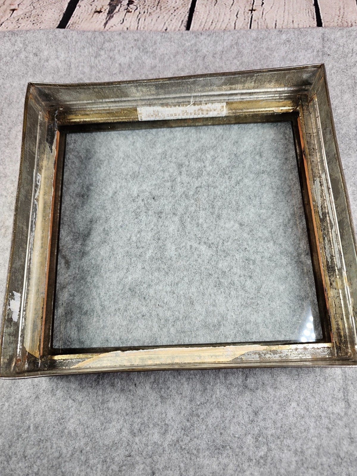 Antique Loose-Wiles Sunshine Biscuits Glass Top Store Display Tin R-20 Rare 9×9″