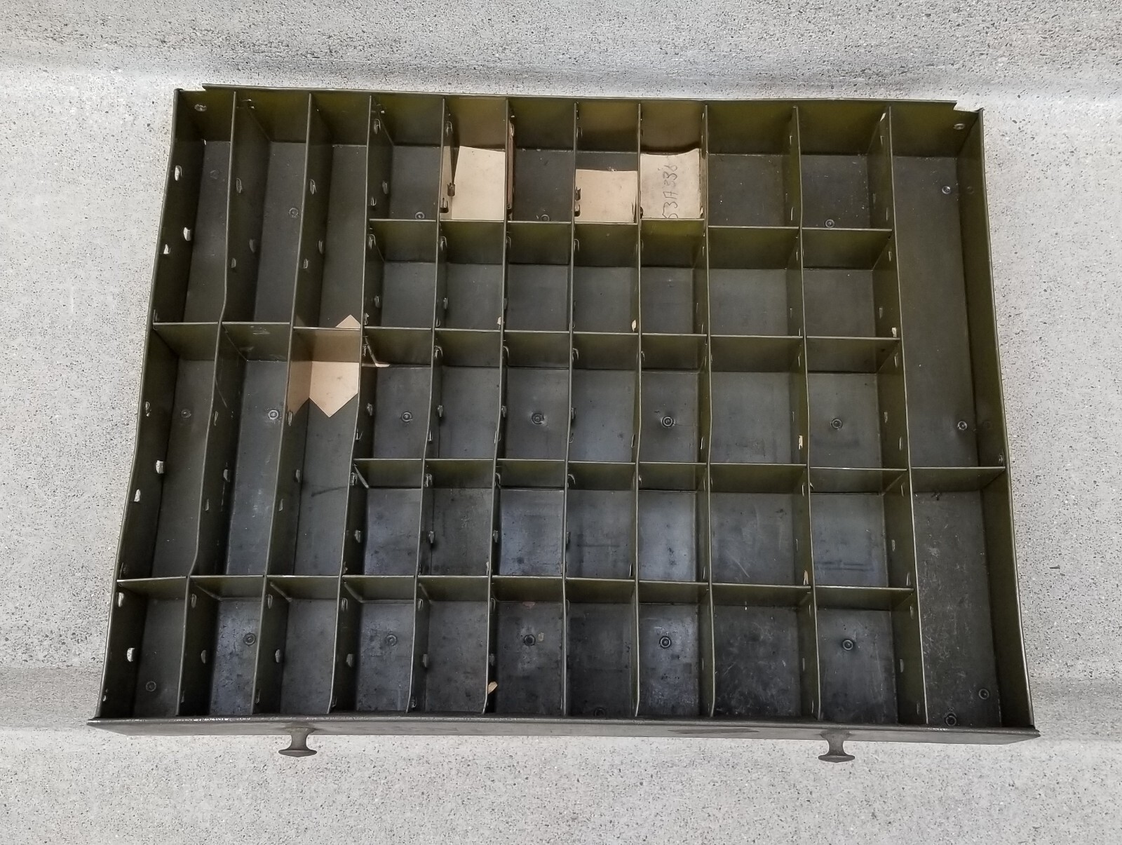 Vintage Carter Carburetor Genuine Parts Bin Cabinet Automobile Front & Back ADV!