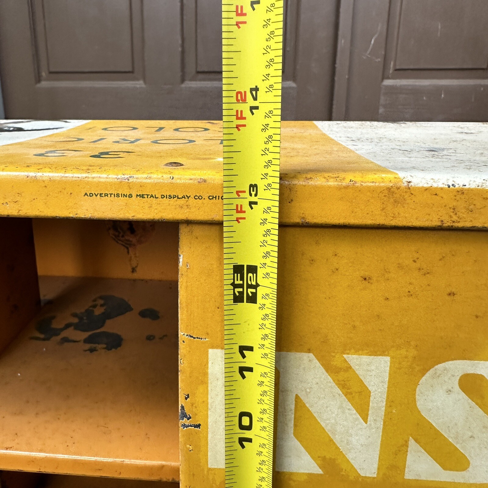 VINTAGE ANTIQUE TIN RIT DYE STORE COUNTERTOP DISPLAY CABINET 21x7x13”