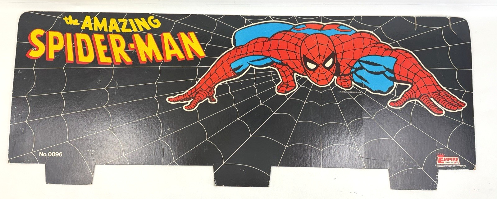 Vtg 1978 Amazing Spider-Man Empire Toys Cardboard Sign Advertising Store Display
