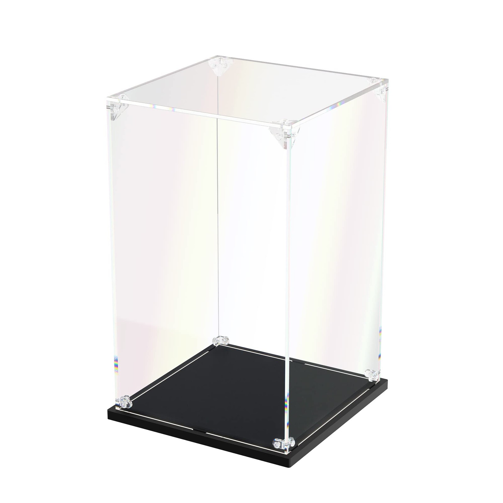 Clear Acrylic Display Case, Self-Assemble 6x6x10 inch, 15x15x25 cm,