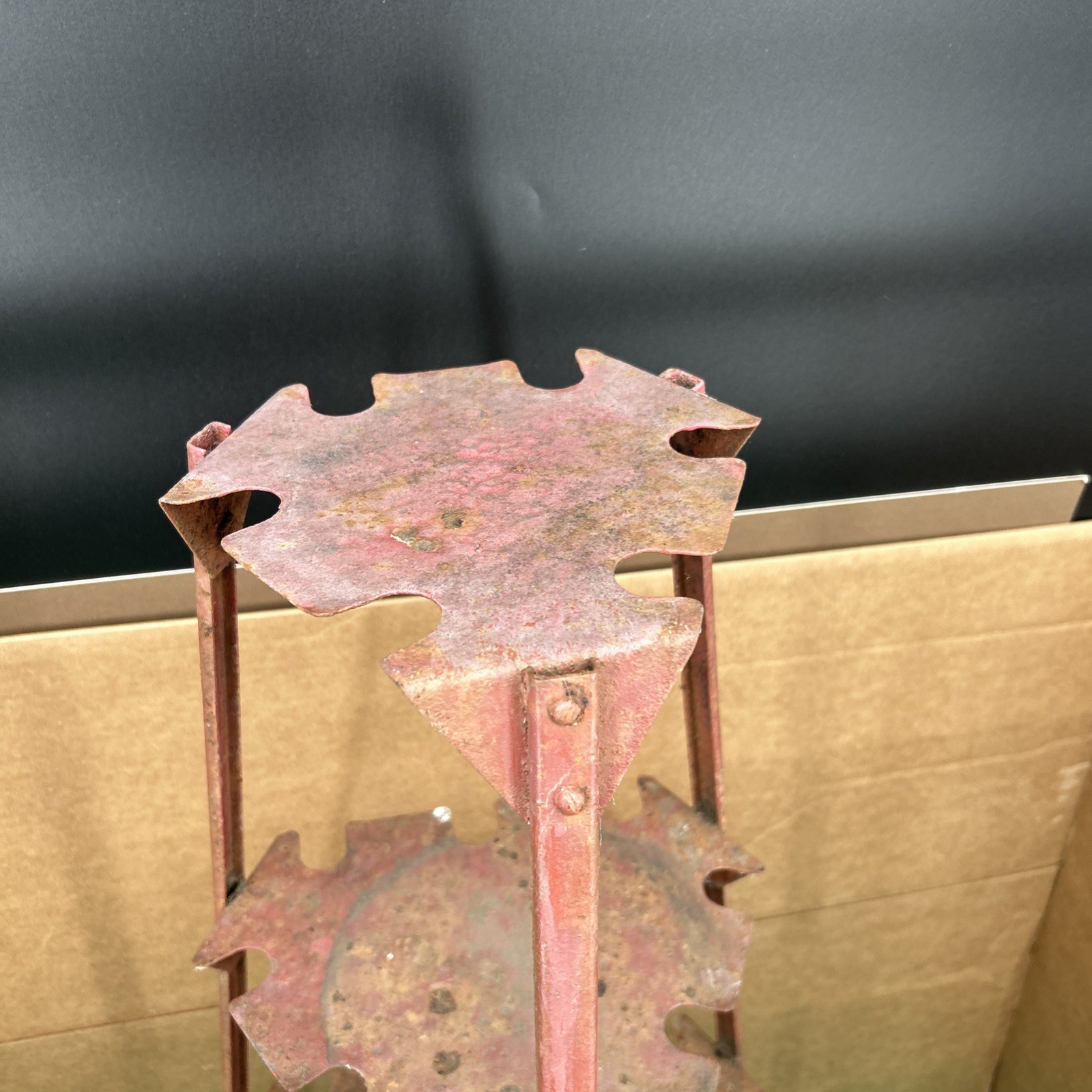 Vintage Nehi Grooved Hanging Bottle Rack Advertising Store Display Stand RUSTIC