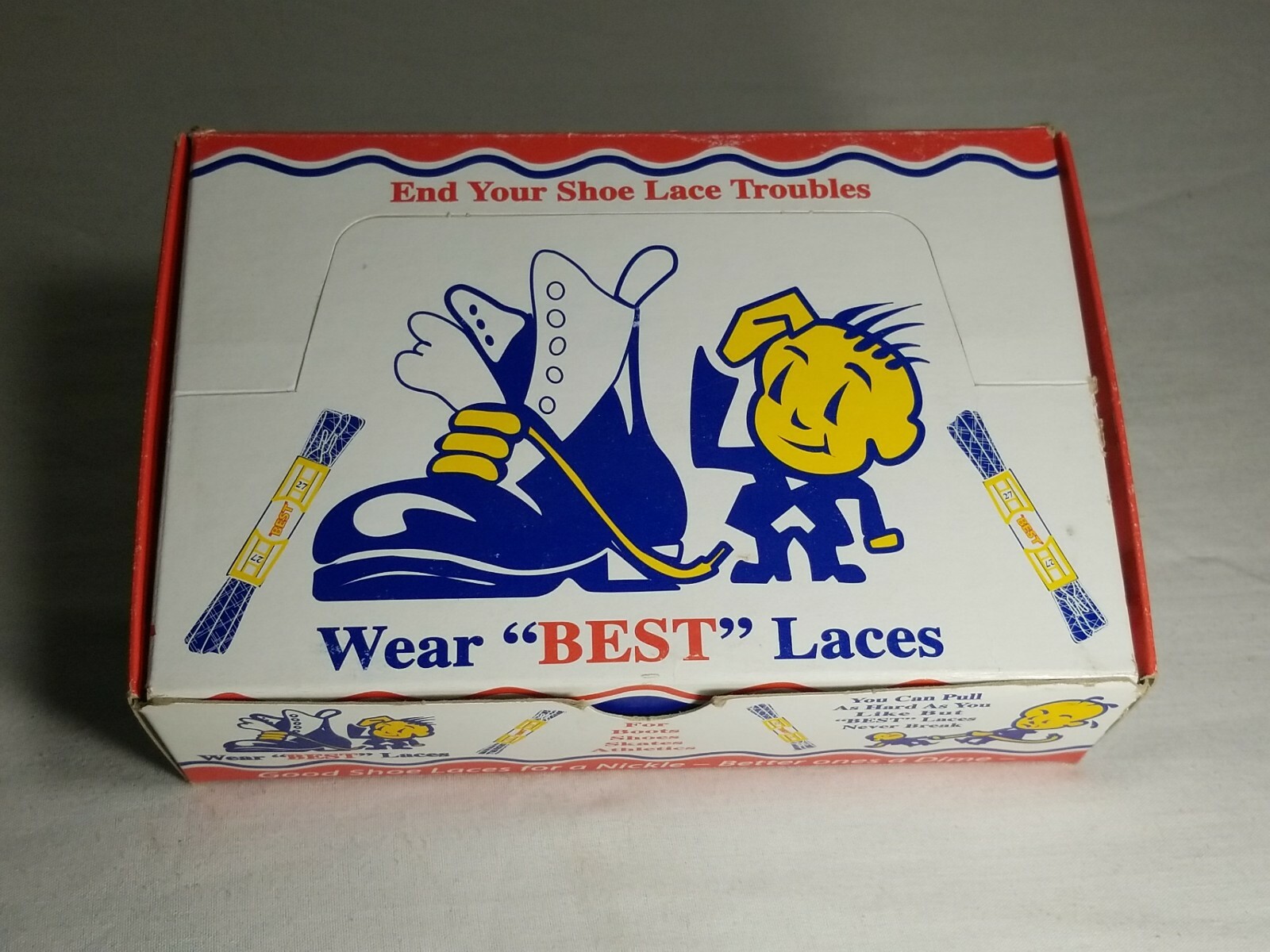 Old Vintage 1950’s – BEST Shoe Laces – Cardboard Display BOX FULL