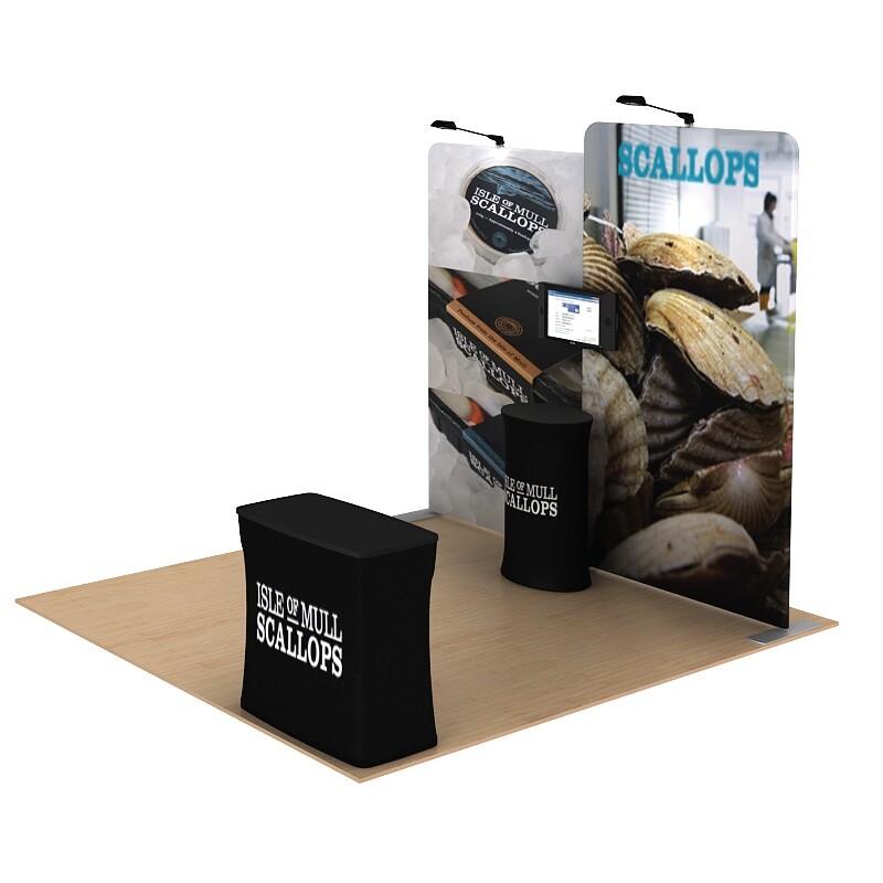 10ft Back Wall Trade Show Display Booth Pop Up Stand with Custom Graphic Print